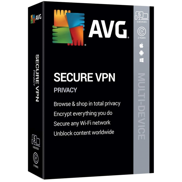 AVG Secure VPN 2021, 5 Geräte 1 Jahr